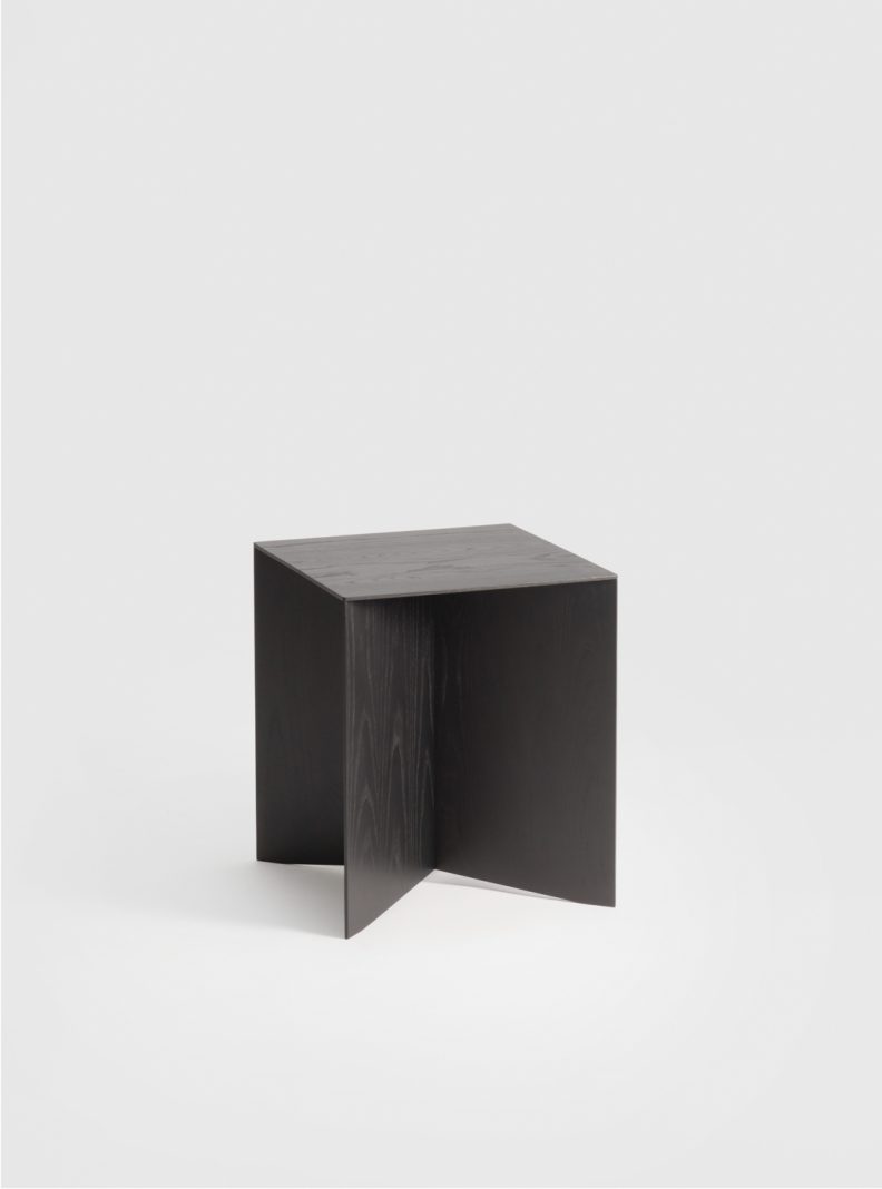 paperwood side table sumi ash