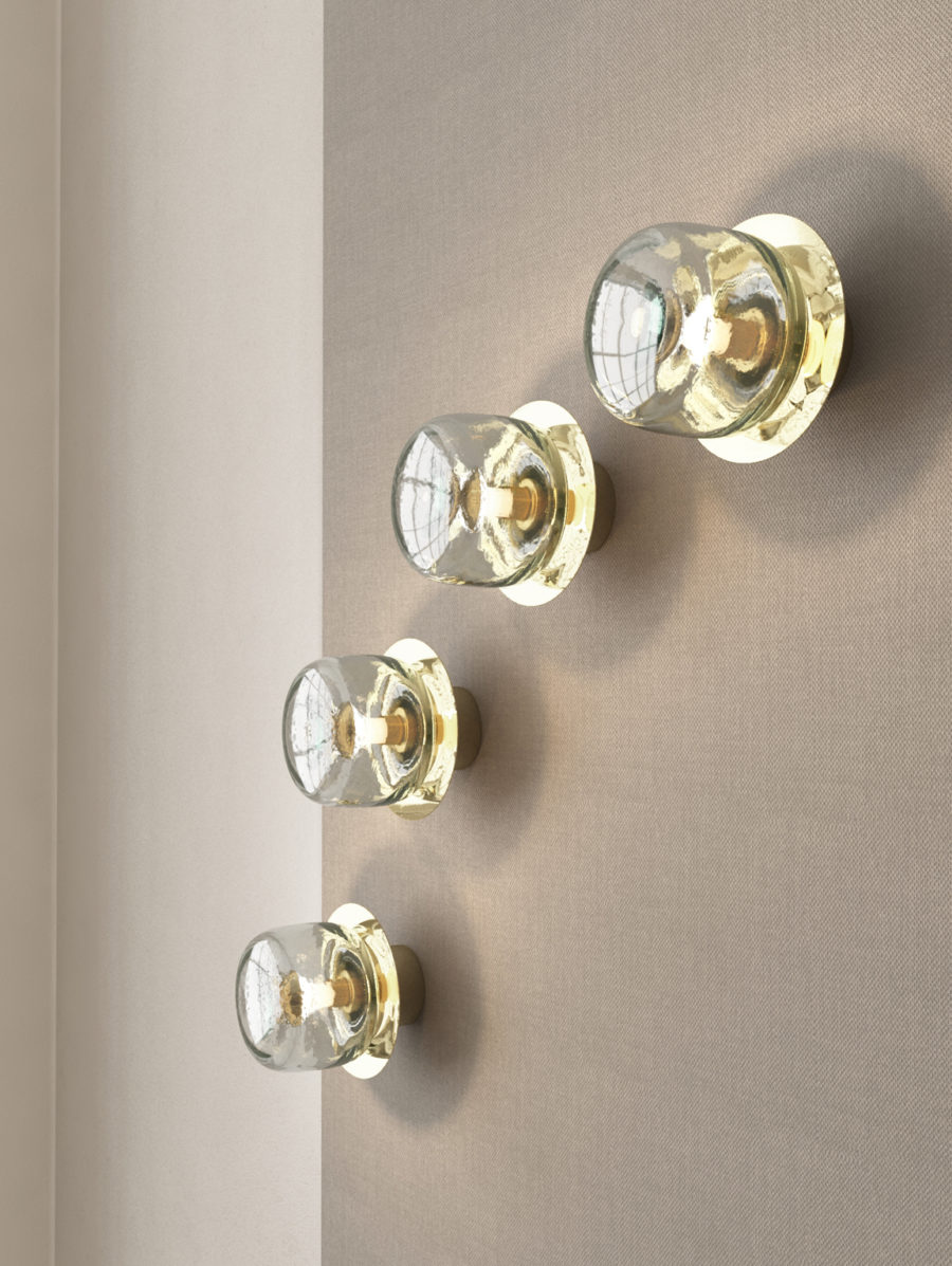 Warmth of a set of Cupallo wall lamps David Pompa