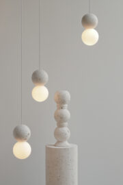 Setting of White pendant white cable ORIGO - David Pompa -LES VRAIS